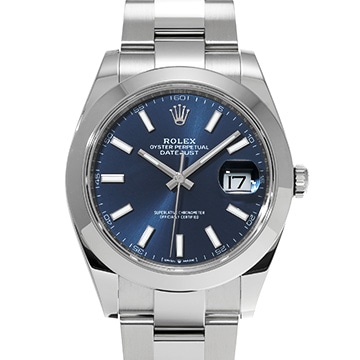 ロレックス デイトジャスト 41 126300 ブライトブルー メンズ 時計 【中古】【wristwatch】