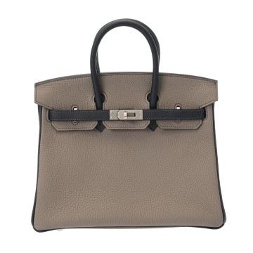 エルメス バーキン 25 SPオーダー グリアスファルト/ブルーニュイ トゴ レディース バッグ 【中古】【bag】