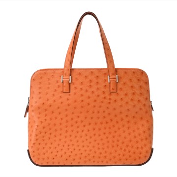 エルメス エスカパーダ オレンジ オーストリッチ レディース バッグ 【中古】【bag】