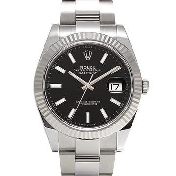 ロレックス デイトジャスト 41 126334 ブライトブラック メンズ 時計 【新品】【wristwatch】
