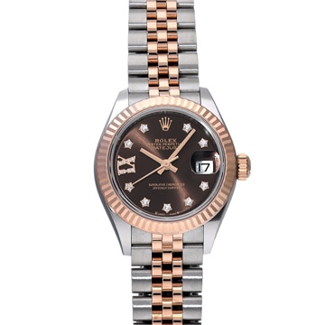 ロレックス レディ デイトジャスト 28 279171G チョコレートブラウン/ダイヤモンド レディース 時計 【中古】【wristwatch】