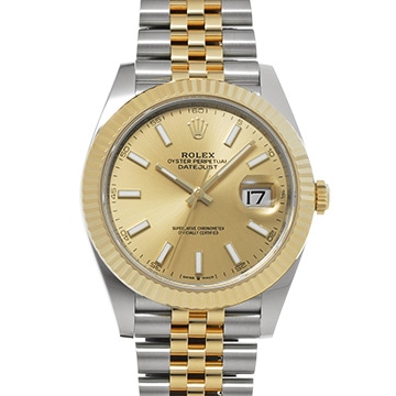 ロレックス デイトジャスト 41 126333G シャンパン/ダイヤモンド メンズ 時計 【中古】【wristwatch】