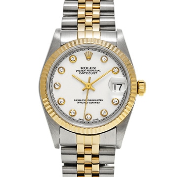 ロレックス デイトジャスト 68273G ホワイト/ダイヤモンド ユニセックス 時計 【中古】【wristwatch】
