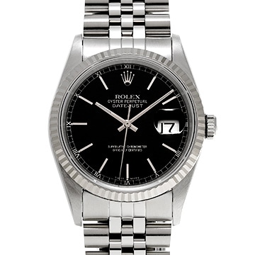 ロレックス デイトジャスト 16234 ブラック メンズ 時計 【中古】【wristwatch】