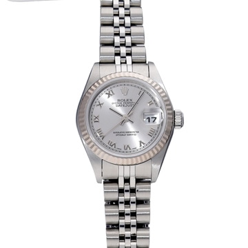 ロレックス デイトジャスト 26 79174 グレー レディース 時計 【中古】【wristwatch】