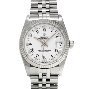 ロレックス デイトジャスト 68274 ホワイト ユニセックス 時計 【中古】【wristwatch】