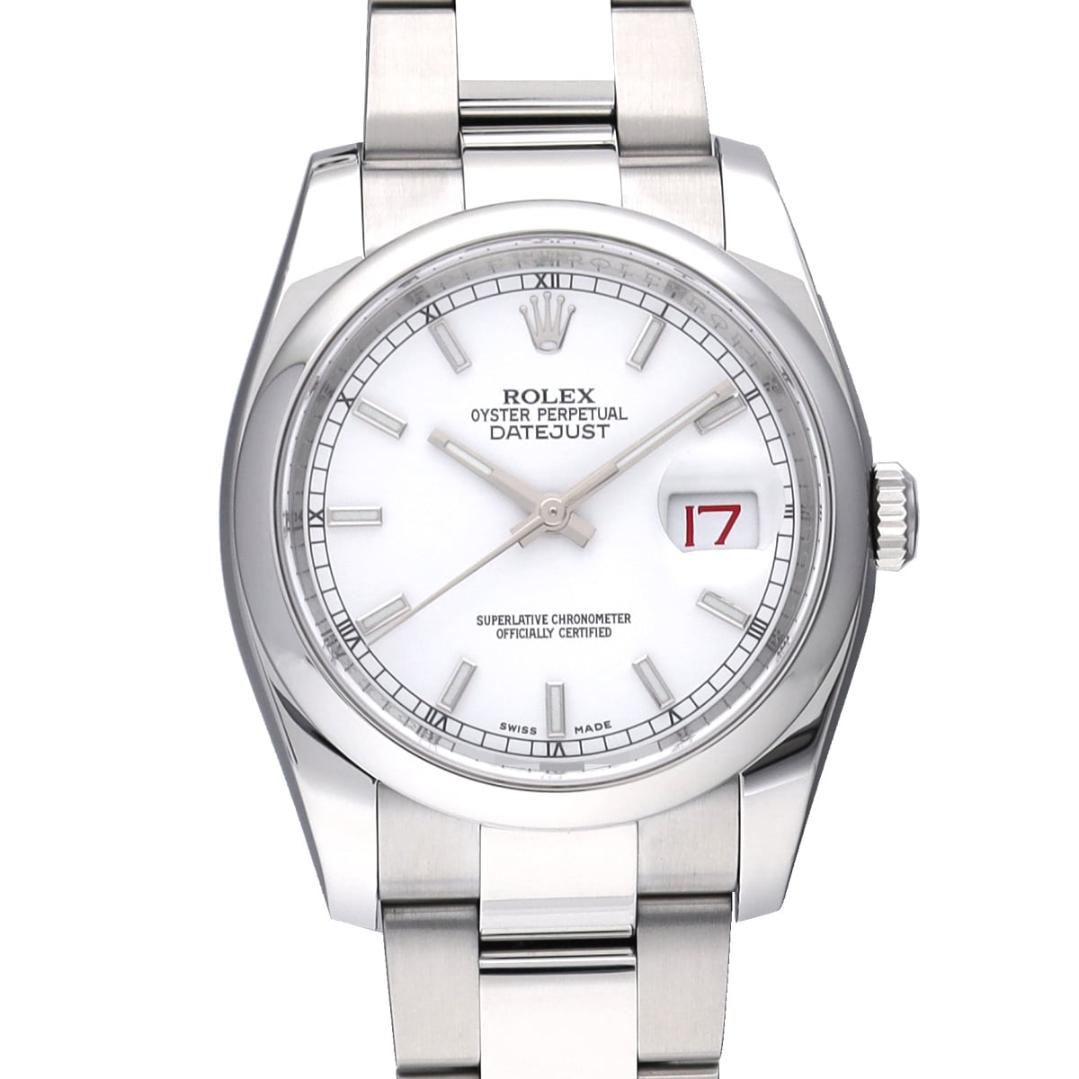 ロレックス デイトジャスト 116200 ホワイト メンズ 時計 【中古】【wristwatch】