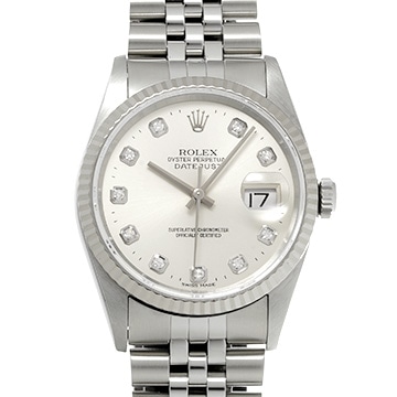 ロレックス デイトジャスト 16234G シルバー/ダイヤモンド メンズ 時計 【中古】【wristwatch】