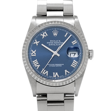ロレックス デイトジャスト 16220 ブルー メンズ 時計 【中古】【wristwatch】