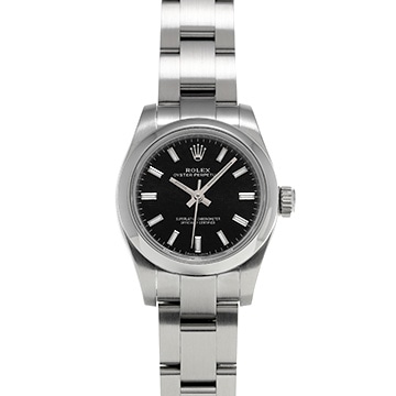 ロレックス オイスターパーペチュアル 26 176200 ブラック レディース 時計 【中古】【wristwatch】