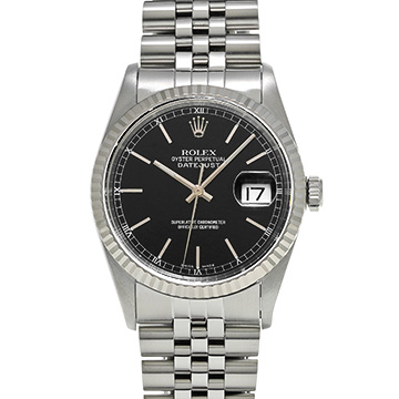 ロレックス デイトジャスト 16234 ブラック メンズ 時計 【中古】【wristwatch】