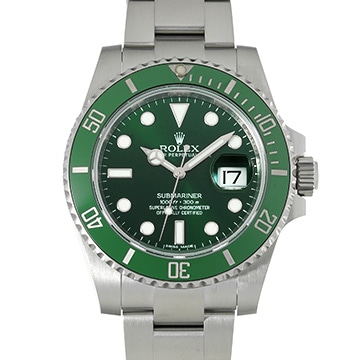 ロレックス サブマリーナ デイト 116610LV グリーン メンズ 時計 【中古】【wristwatch】