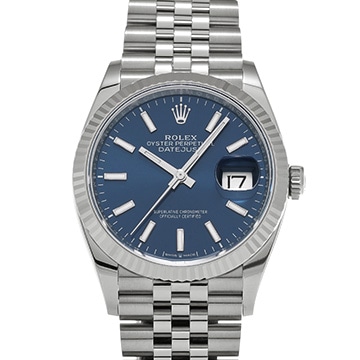 ロレックス デイトジャスト 36 126234 ブライトブルー メンズ 時計 【中古】【wristwatch】