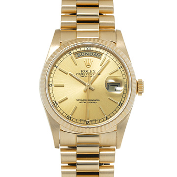 ロレックス デイデイト 36 18238 シャンパン メンズ 時計 【中古】【wristwatch】