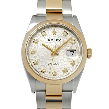 ロレックス デイトジャスト 36 126203G シルバーコンピュータ/ダイヤモンド メンズ 時計 【中古】【wristwatch】