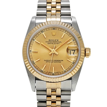 ロレックス デイトジャスト 68273 シャンパン ユニセックス 時計 【中古】【wristwatch】