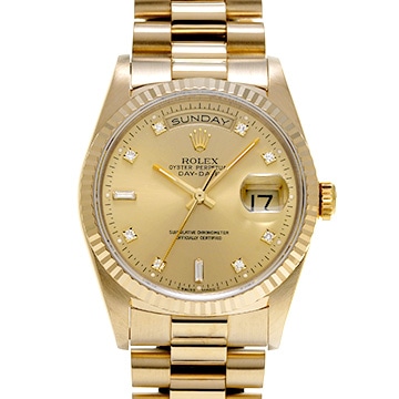ロレックス デイデイト 18238A シャンパン/ダイヤモンド メンズ 時計 【中古】【wristwatch】