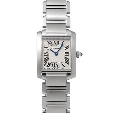 カルティエ タンクフランセーズ SM W51008Q3 シルバー レディース 時計 【中古】【wristwatch】