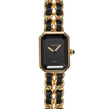 シャネル プルミエール M H0001 ブラック レディース 時計 【中古】【wristwatch】