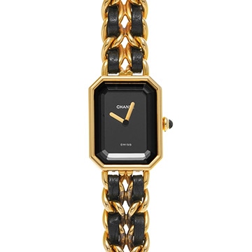シャネル プルミエール M H0001 ブラック レディース 時計 【中古】【wristwatch】