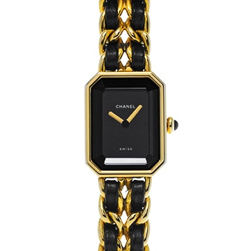 シャネル プルミエール L H0001 ブラック レディース 時計 【中古】【wristwatch】