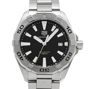 タグ ホイヤー アクアレーサー クォーツ WBD1110.BA0928 ブラック メンズ 時計 【中古】【wristwatch】