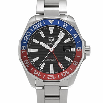 タグ ホイヤー アクアレーサー キャリバー7 GMT WAY201F.BA0927 ブラック メンズ 時計 【中古】【wristwatch】