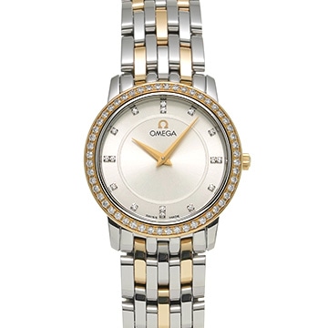 オメガ デ・ヴィル プレステージ 4340.35 シルバー/ダイヤモンド レディース 時計 【中古】【wristwatch】