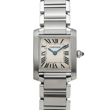 カルティエ タンクフランセーズ SM W51008Q3 シルバー レディース 時計 【中古】【wristwatch】