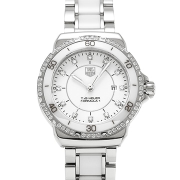 タグ ホイヤー フォーミュラ1 クォーツ WAH1313.BA0868 ホワイト/ダイヤモンド レディース 時計 【中古】【wristwatch】