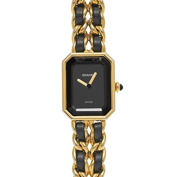 シャネル プルミエール M H0001 ブラック レディース 時計 【中古】【wristwatch】