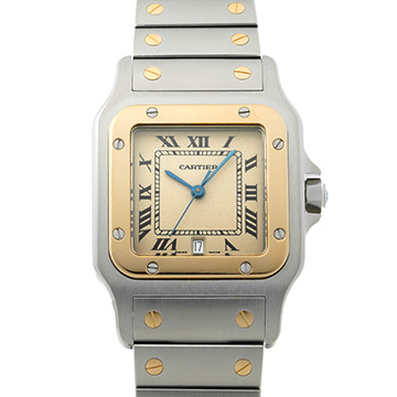 カルティエ サントス ガルベ LM W20011C4 アイボリー レディース 時計 【中古】【wristwatch】