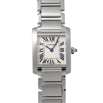 カルティエ タンクフランセーズ SM W51008Q3 シルバー レディース 時計 【中古】【wristwatch】