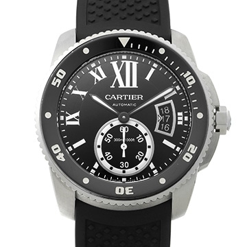 カルティエ カリブル ドゥ カルティエ ダイバー W7100056 ブラック メンズ 時計 【中古】【wristwatch】