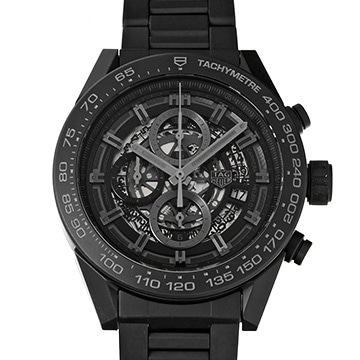 タグ ホイヤー カレラ キャリバーホイヤー01 クロノグラフ CAR2A91.BH0742 ブラック メンズ 時計 【中古】【wristwatch】
