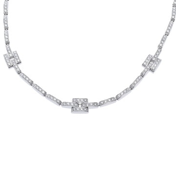 カルティエ マイヨンパンテール ネックレス 3モチーフ シルバー K18ホワイトゴールド WG レディース ジュエリー 【中古】【jewelry】