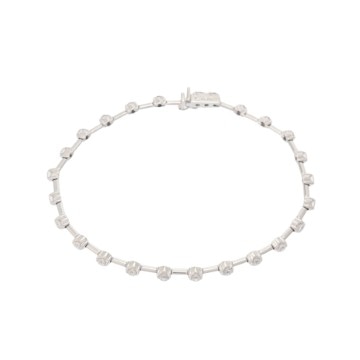 ライン テニス ブレスレット 1.25ct シルバー K18ホワイトゴールド WG レディース ジュエリー 【中古】【jewelry】