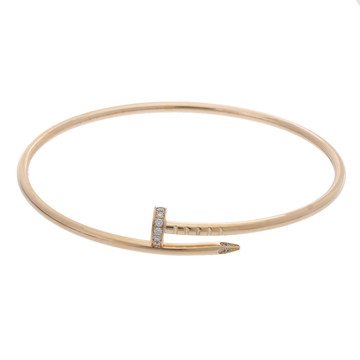 カルティエ ジュストアンクル ブレスレット SM #18 ゴールド K18イエローゴールド YG レディース ジュエリー 【中古】【jewelry】