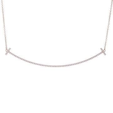 ティファニー Tスマイル ネックレス ラージ ゴールド K18ピンクゴールド PG レディース ジュエリー 【中古】【jewelry】