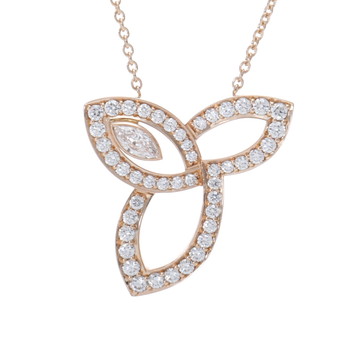 ハリー ウィンストン リリークラスター ネックレス ゴールド PEDRMQRFLC K18ピンクゴールド PG レディース ジュエリー 【中古】【jewelry】