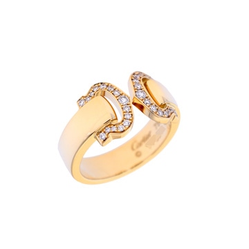 カルティエ 2Cブークルセ リング #50 ゴールド K18イエローゴールド YG レディース ジュエリー 【中古】【jewelry】