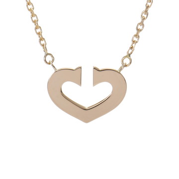 カルティエ Cハート ネックレス ゴールド K18イエローゴールド YG レディース ジュエリー 【中古】【jewelry】