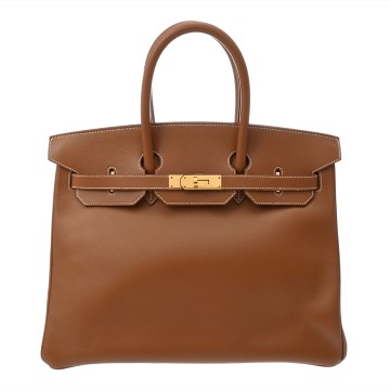エルメス バーキン 35 ゴールド クシュベル ユニセックス バッグ 【中古】【bag】