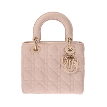 ディオール カナージュ LADY DIOR MY ABCDiorバッグ スモール ピンク M0532OCAL_M413 ラムスキン レディース バッグ 【中古】【bag】