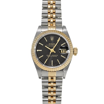 ロレックス デイトジャスト 79173 ブラック レディース 時計 【中古】【wristwatch】