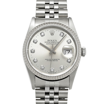 ロレックス デイトジャスト 16234G シルバー/ダイヤモンド メンズ 時計 【中古】【wristwatch】
