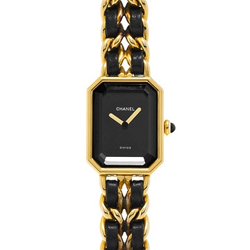 シャネル プルミエール M H0001 ブラック レディース 時計 【中古】【wristwatch】