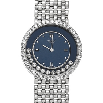 ショパール ハッピーダイヤモンド ブルー/ダイヤモンド レディース 時計 【中古】【wristwatch】