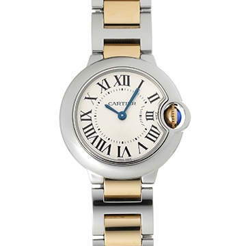 カルティエ バロンブルー ドゥ カルティエ 28mm W69007Z3 シルバー レディース 時計 【中古】【wristwatch】