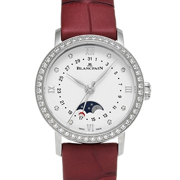 ブランパン ヴィルレ デイト ムーンフェイズ 6106-4628-95A ホワイト/ダイヤモンド メンズ 時計 【中古】【wristwatch】